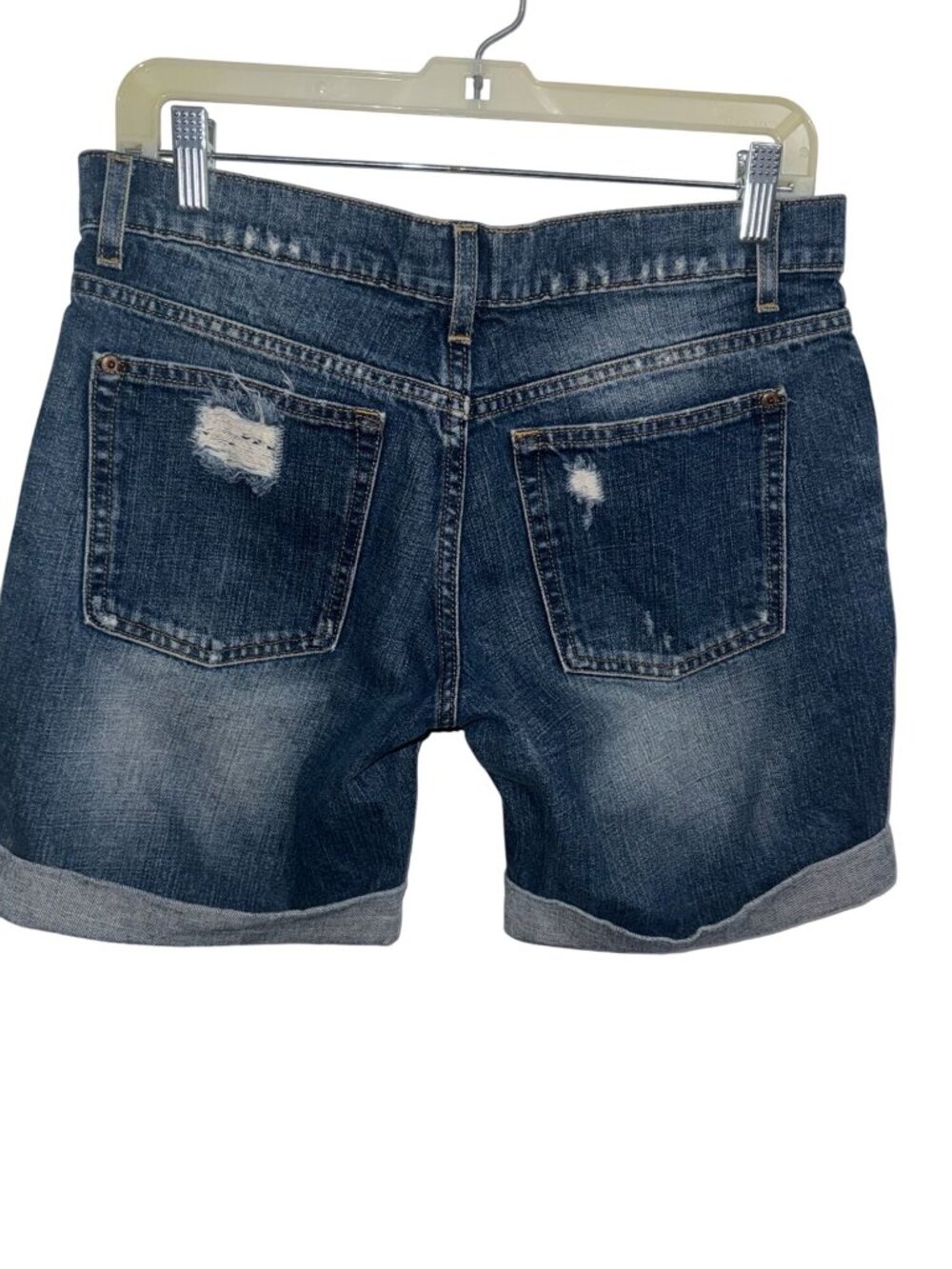 Levis Womens Distressed Denim Jean Shorts Size 6/28 Folded Hem - Picture 3 of 6